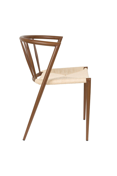 Eetkamerstoel Che Woven paper Bruin 46x52 cm-Eetkamerstoelen-Creating Home