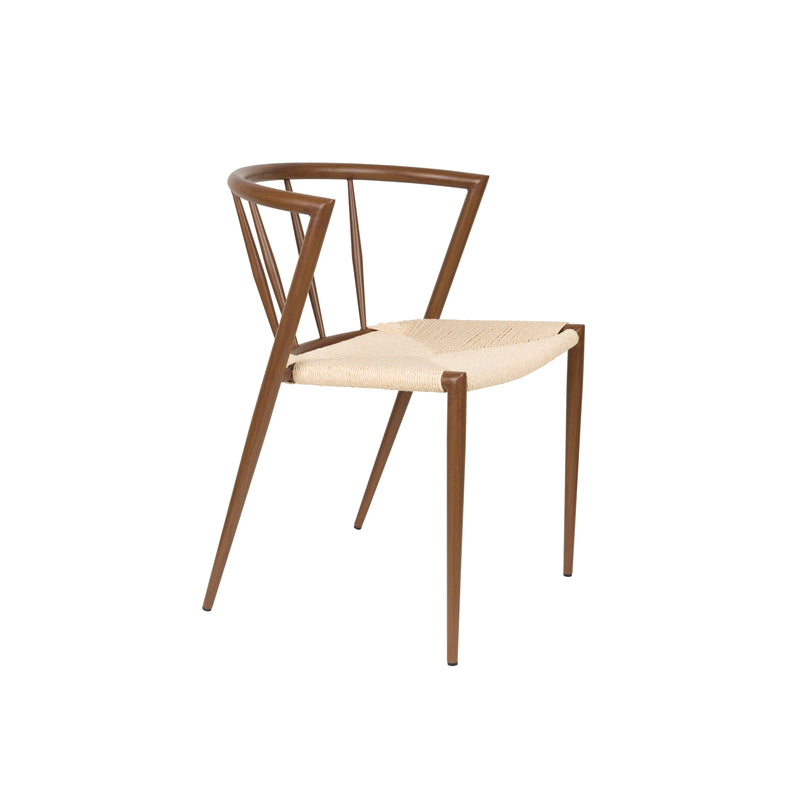 Eetkamerstoel Che Woven paper Bruin 46x52 cm-Eetkamerstoelen-Creating Home