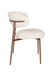 Eetkamerstoel Claes Off-white Polyester Wit 57.5x56.5 cm-Eetkamerstoelen-Creating Home