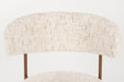 Eetkamerstoel Claes Off-white Polyester Wit 57.5x56.5 cm-Eetkamerstoelen-Creating Home