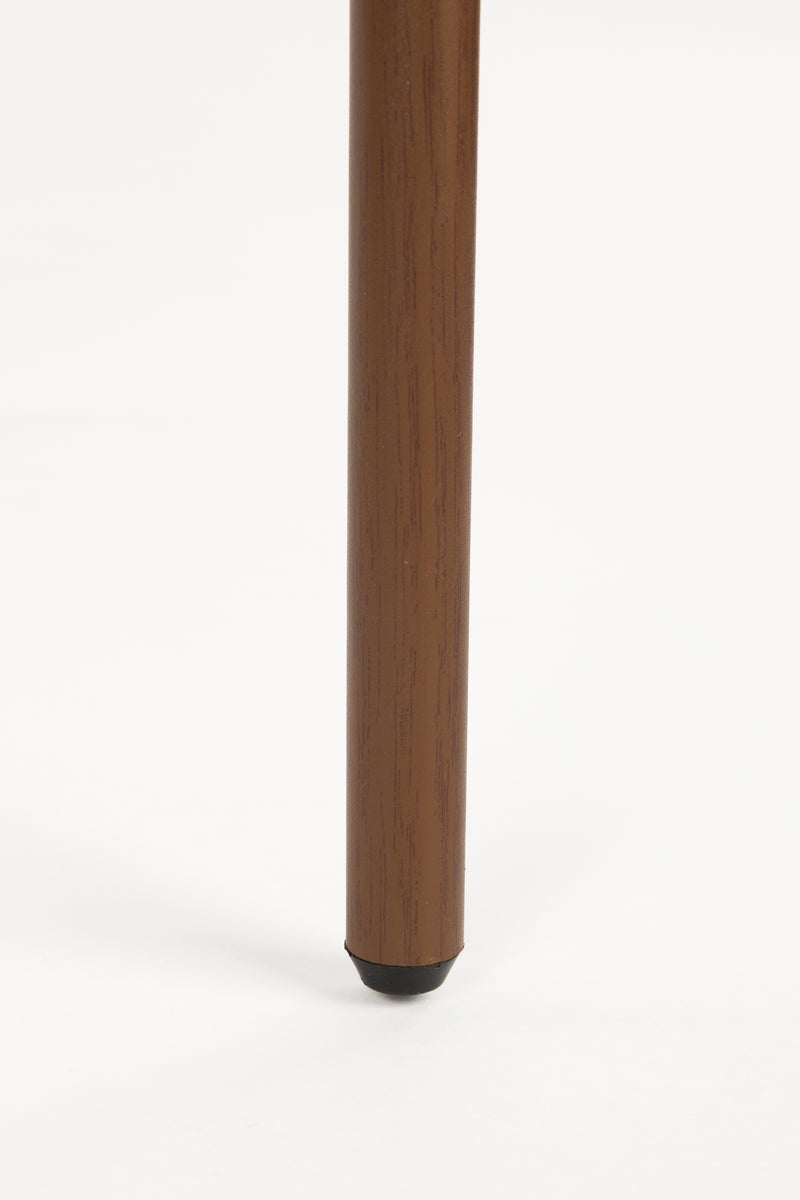 Eetkamerstoel Claes Off-white Polyester Wit 57.5x56.5 cm-Eetkamerstoelen-Creating Home