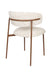 Eetkamerstoel Claes Off-white Polyester Wit 57.5x56.5 cm-Eetkamerstoelen-Creating Home