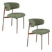 Eetkamerstoel Claes Polyester Groen 57.5x56.5 cm-Eetkamerstoelen-Creating Home
