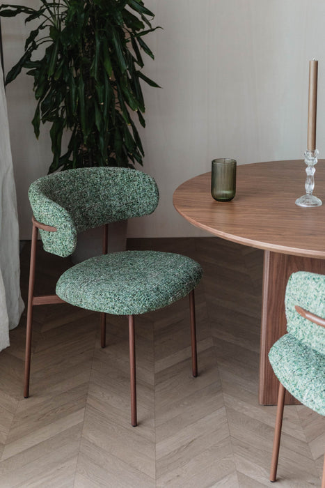 Eetkamerstoel Claes Polyester Groen 57.5x56.5 cm