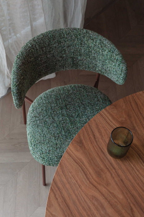 Eetkamerstoel Claes Polyester Groen 57.5x56.5 cm
