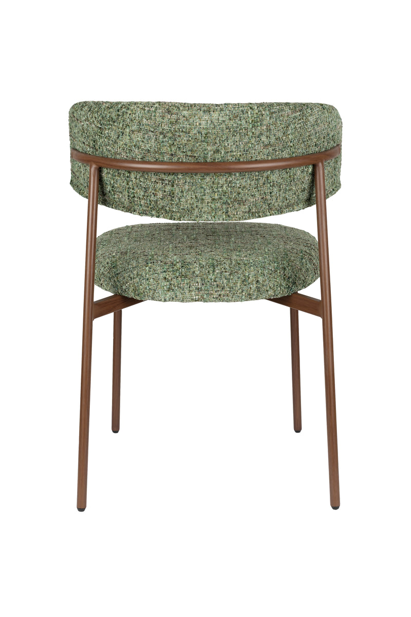 Eetkamerstoel Claes Polyester Groen 57.5x56.5 cm-Eetkamerstoelen-Creating Home