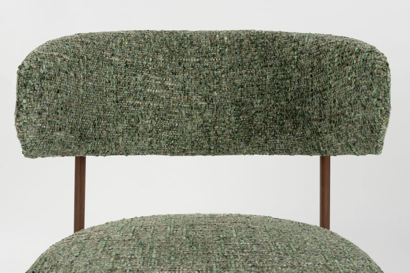 Eetkamerstoel Claes Polyester Groen 57.5x56.5 cm-Eetkamerstoelen-Creating Home
