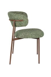 Eetkamerstoel Claes Polyester Groen 57.5x56.5 cm-Eetkamerstoelen-Creating Home