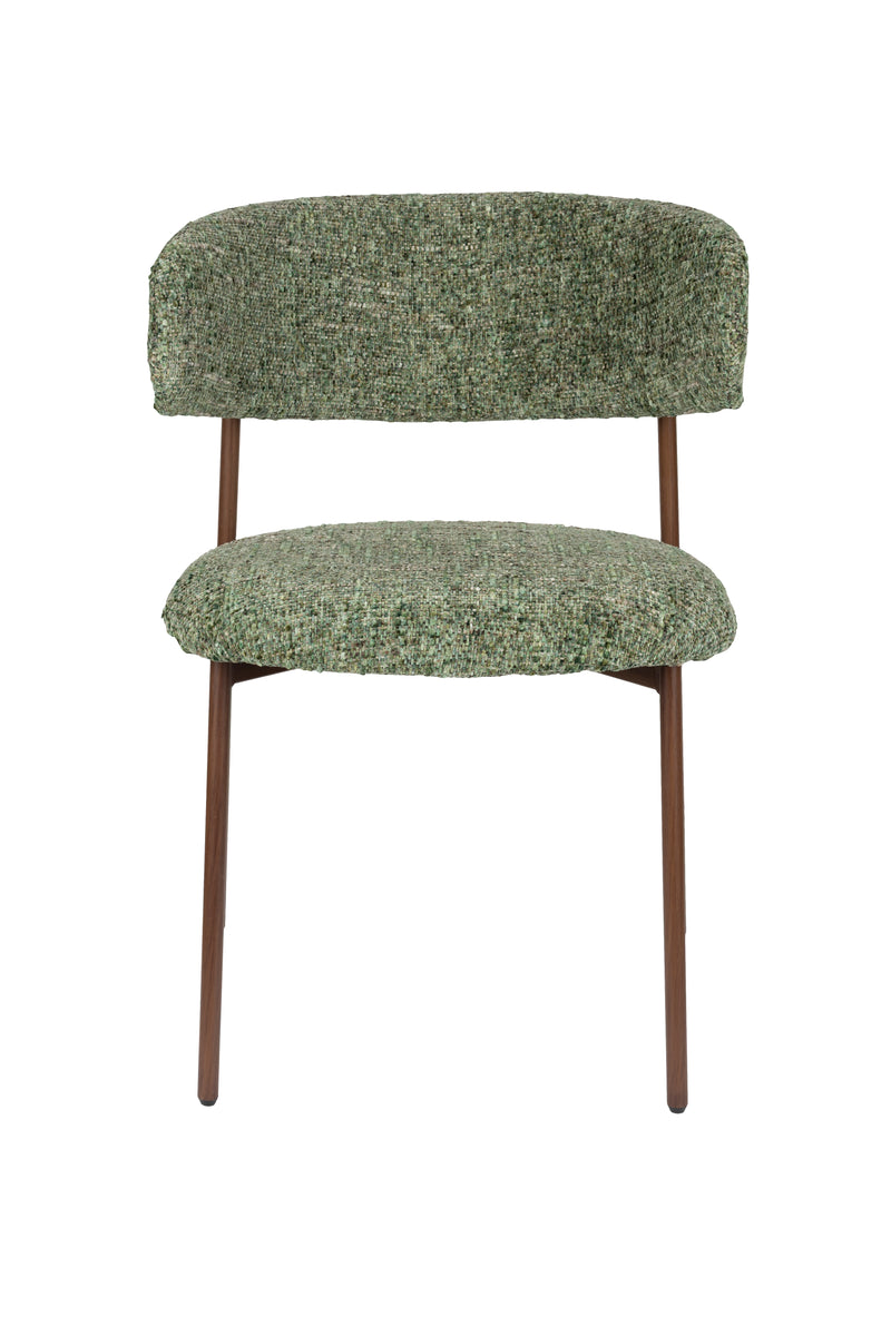 Eetkamerstoel Claes Polyester Groen 57.5x56.5 cm-Eetkamerstoelen-Creating Home