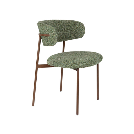Eetkamerstoel Claes Polyester Groen 57.5x56.5 cm-Eetkamerstoelen-Creating Home