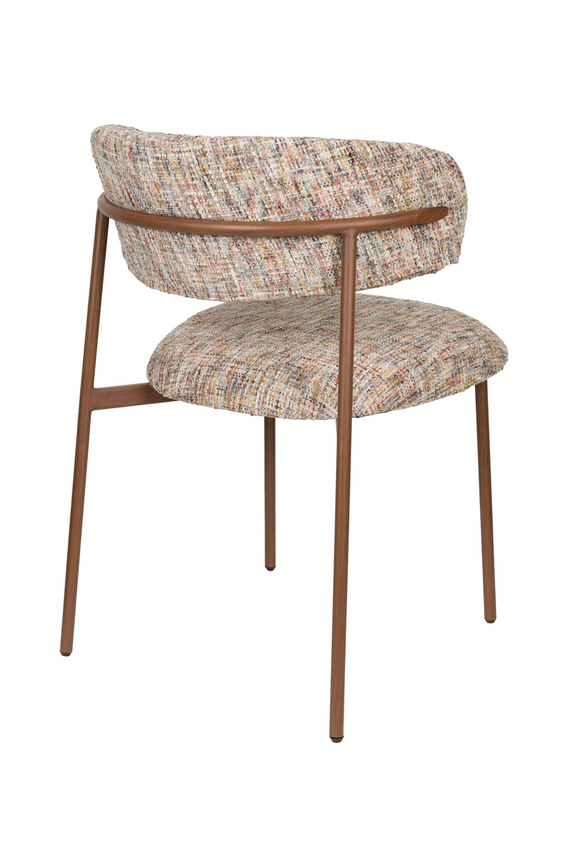 Eetkamerstoel Claes Polyester Multi color 57.5x56.5 cm-Eetkamerstoelen-Creating Home