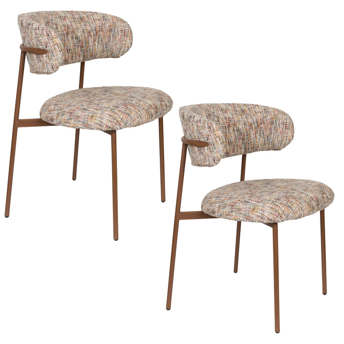 Eetkamerstoel Claes Polyester Multi color 57.5x56.5 cm-Eetkamerstoelen-Creating Home