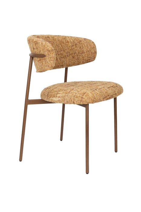 Eetkamerstoel Claes Polyester Okergeel – hoofdfoto