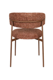 Eetkamerstoel Claes Polyester Terracotta 57.5x56.5 cm-Eetkamerstoelen-Creating Home