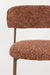 Eetkamerstoel Claes Polyester Terracotta 57.5x56.5 cm-Eetkamerstoelen-Creating Home