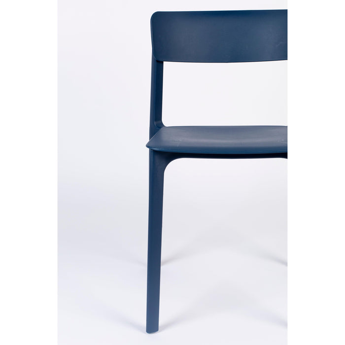 Eetkamerstoel Clive Donker Plastic Blauw 47x48 cm-Eetkamerstoelen-Creating Home