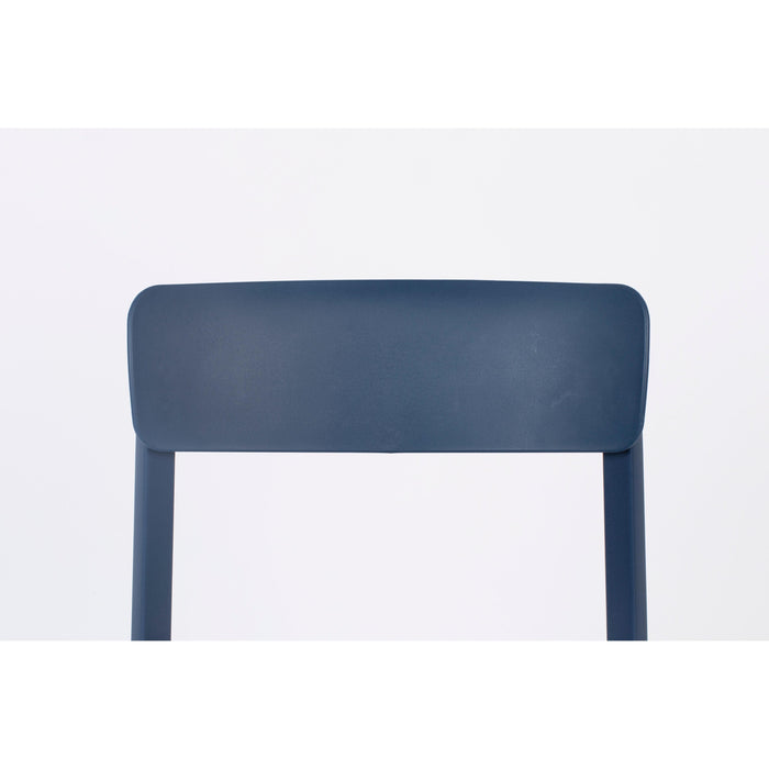 Eetkamerstoel Clive Donker Plastic Blauw 47x48 cm-Eetkamerstoelen-Creating Home