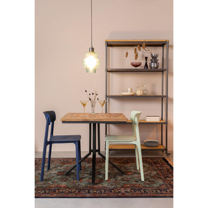 Eetkamerstoel Clive Donker Plastic Blauw 47x48 cm