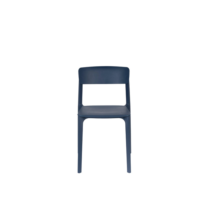 Eetkamerstoel Clive Donker Plastic Blauw 47x48 cm-Eetkamerstoelen-Creating Home