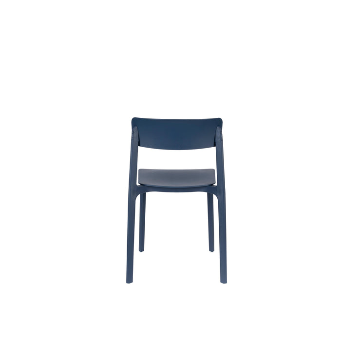 Eetkamerstoel Clive Donker Plastic Blauw 47x48 cm-Eetkamerstoelen-Creating Home