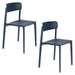 Eetkamerstoel Clive Donker Plastic Blauw 47x48 cm