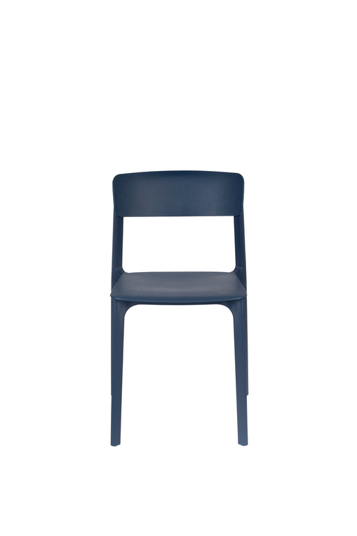 Eetkamerstoel Clive Donker Plastic Blauw 47x48 cm-Eetkamerstoelen-Creating Home