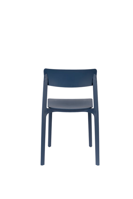 Eetkamerstoel Clive Donker Plastic Blauw 47x48 cm-Eetkamerstoelen-Creating Home