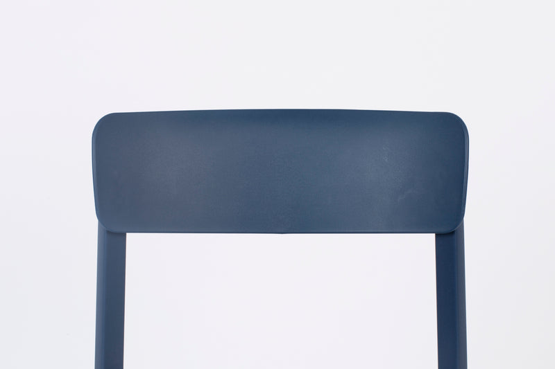 Eetkamerstoel Clive Donker Plastic Blauw 47x48 cm-Eetkamerstoelen-Creating Home