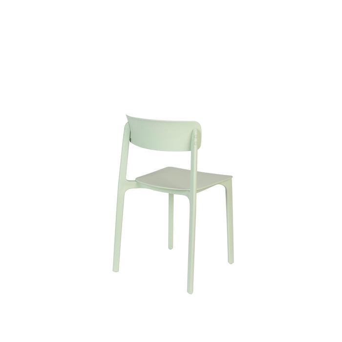 Eetkamerstoel Clive Light Plastic Groen 47x48 cm-Eetkamerstoelen-Creating Home