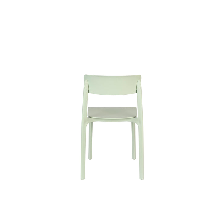 Eetkamerstoel Clive Light Plastic Groen 47x48 cm-Eetkamerstoelen-Creating Home