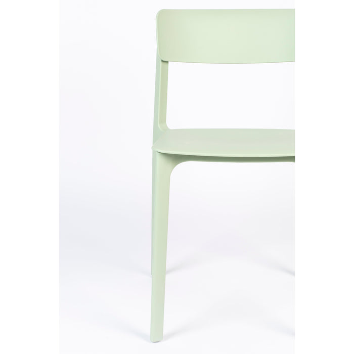 Eetkamerstoel Clive Light Plastic Groen 47x48 cm-Eetkamerstoelen-Creating Home