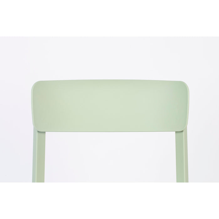 Eetkamerstoel Clive Light Plastic Groen 47x48 cm-Eetkamerstoelen-Creating Home