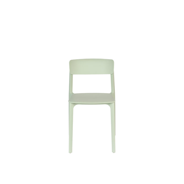 Eetkamerstoel Clive Light Plastic Groen 47x48 cm-Eetkamerstoelen-Creating Home