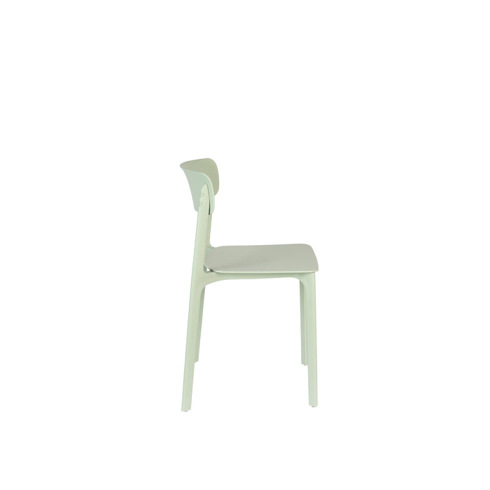 Eetkamerstoel Clive Light Plastic Groen 47x48 cm-Eetkamerstoelen-Creating Home