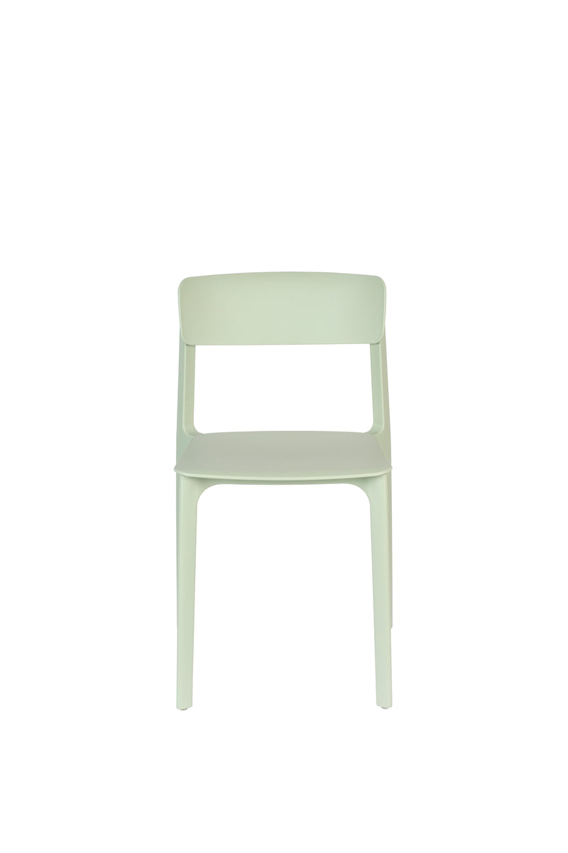 Eetkamerstoel Clive Light Plastic Groen 47x48 cm-Eetkamerstoelen-Creating Home