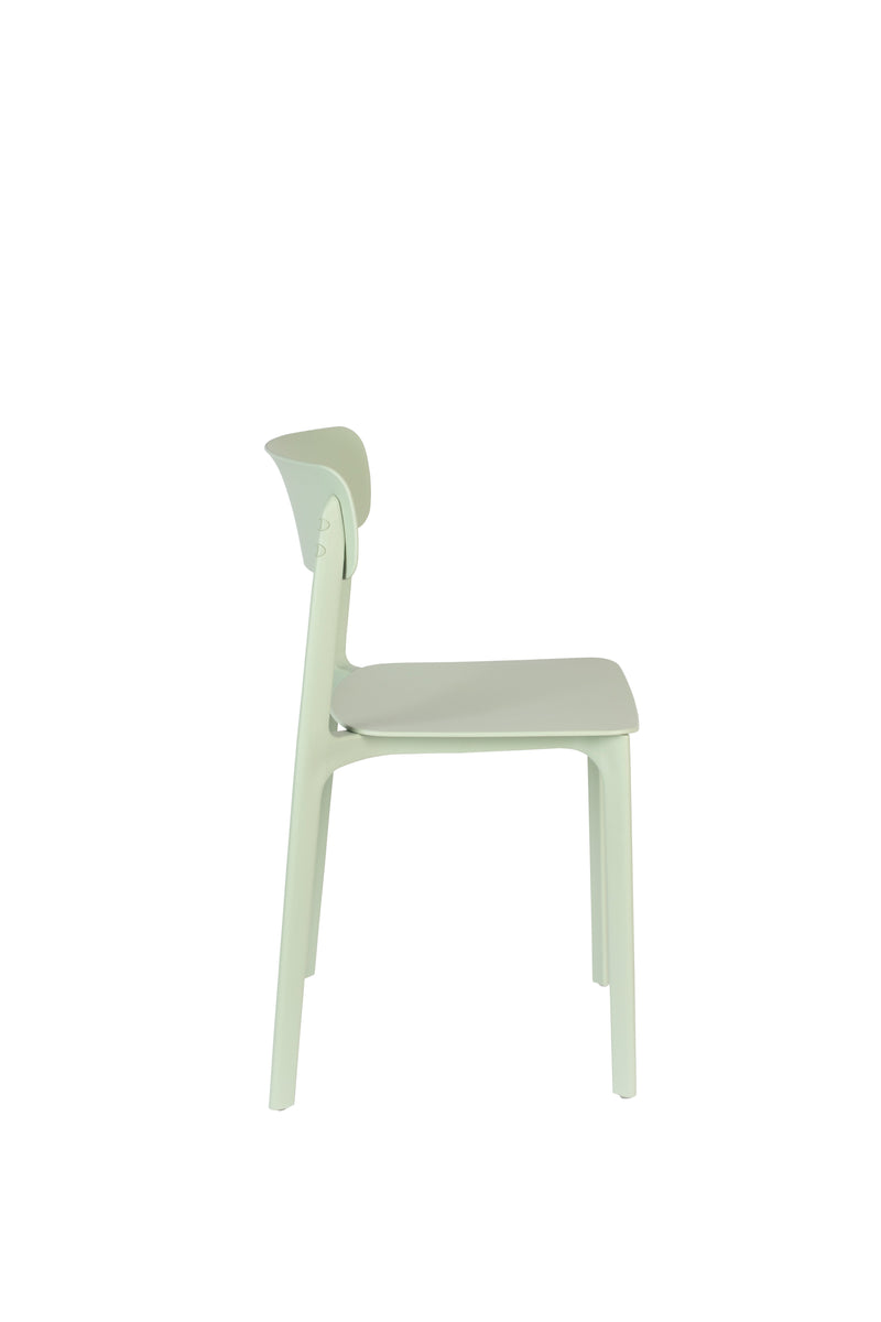 Eetkamerstoel Clive Light Plastic Groen 47x48 cm-Eetkamerstoelen-Creating Home