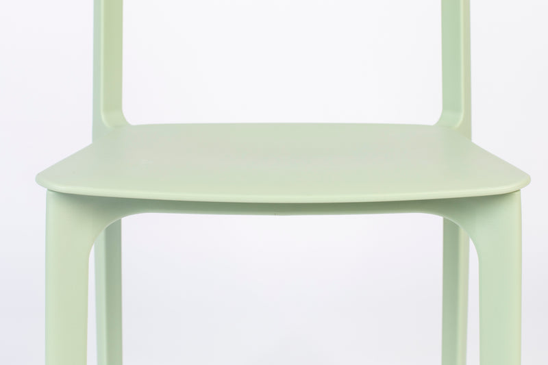 Eetkamerstoel Clive Light Plastic Groen 47x48 cm-Eetkamerstoelen-Creating Home