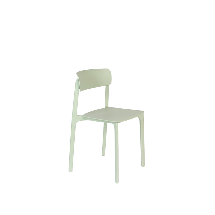 Eetkamerstoel Clive Light Plastic Groen 47x48 cm-Eetkamerstoelen-Creating Home
