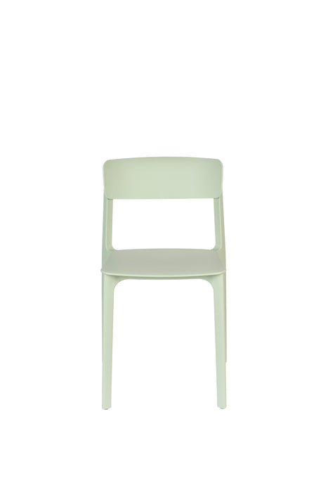 Eetkamerstoel Clive Light Plastic Groen 47x48 cm-Fauteuils-Creating Home