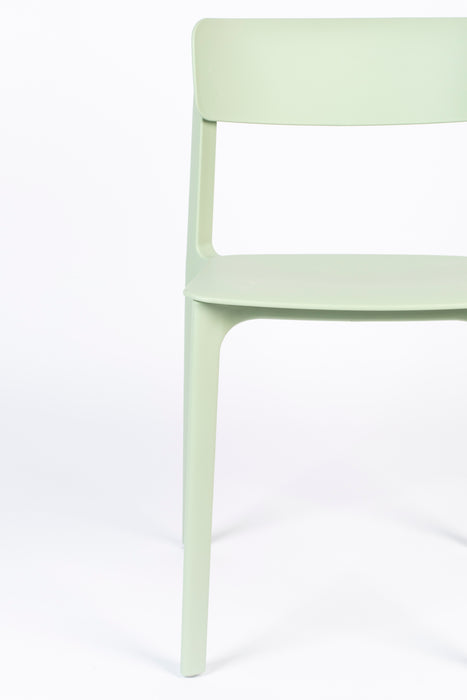 Eetkamerstoel Clive Light Plastic Groen 47x48 cm-Fauteuils-Creating Home