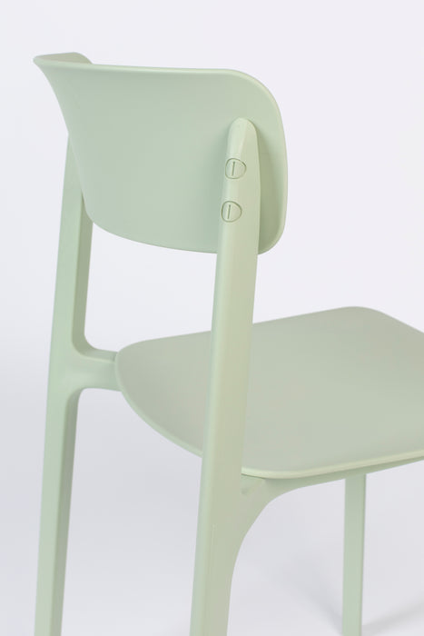 Eetkamerstoel Clive Light Plastic Groen 47x48 cm-Fauteuils-Creating Home