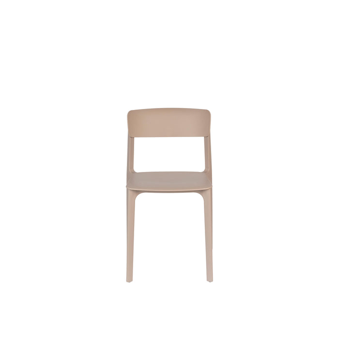 Eetkamerstoel Clive Plastic Bruin 47x48 cm-Eetkamerstoelen-Creating Home