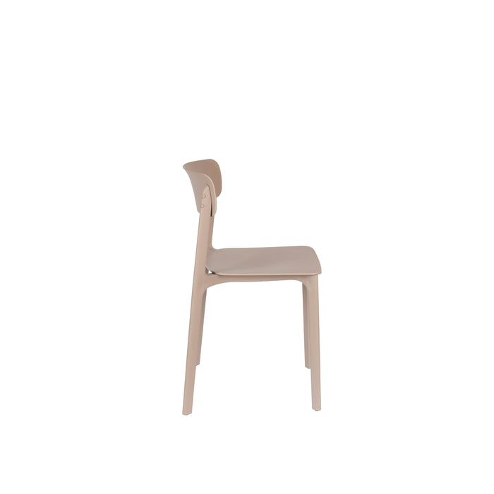 Eetkamerstoel Clive Plastic Bruin 47x48 cm-Eetkamerstoelen-Creating Home