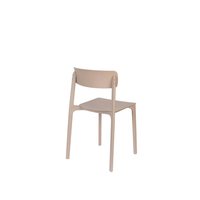 Eetkamerstoel Clive Plastic Bruin 47x48 cm-Eetkamerstoelen-Creating Home
