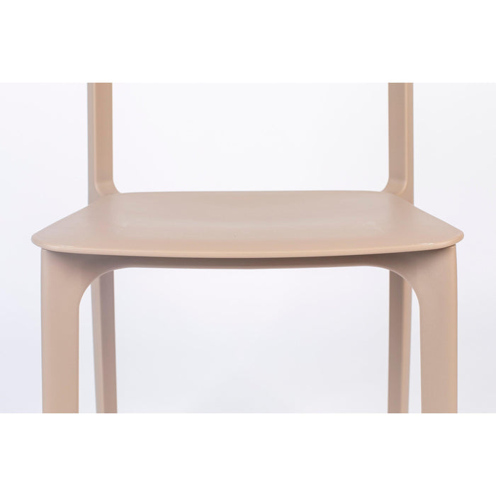Eetkamerstoel Clive Plastic Bruin 47x48 cm