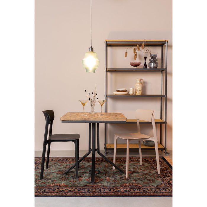 Eetkamerstoel Clive Plastic Bruin 47x48 cm