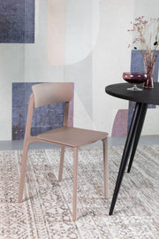 Eetkamerstoel Clive Plastic Bruin 47x48 cm-Eetkamerstoelen-Creating Home