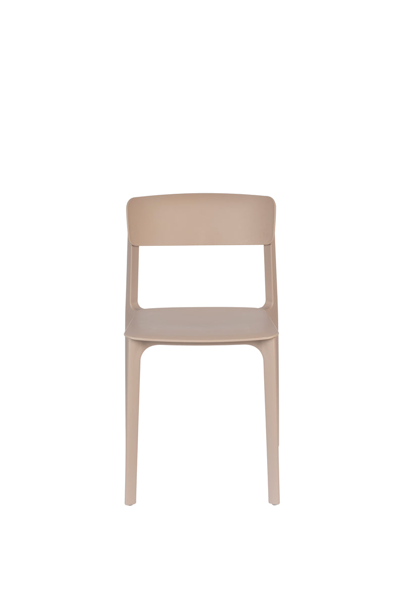 Eetkamerstoel Clive Plastic Bruin 47x48 cm-Eetkamerstoelen-Creating Home