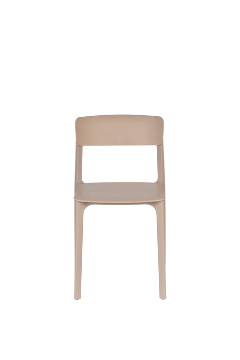 Eetkamerstoel Clive Plastic Bruin 47x48 cm-Eetkamerstoelen-Creating Home