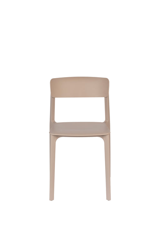 Eetkamerstoel Clive Plastic Bruin 47x48 cm-Eetkamerstoelen-Creating Home